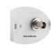 White BNC Wall Plate 6 Nickel plated on brass Terminal - No Soldering Required