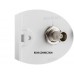 White BNC Wall Plate 3 Nickel plated on brass Terminal - No Soldering Required