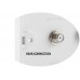 White Satellite F-type Slimline Wall Plate 1 x Nickel plated post - No Soldering Required