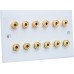 Complete Dolby 6.0 Surround Sound Speaker Wall Plate Kit - Slimline - No Soldering Required