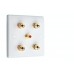Complete Dolby 2.1 Surround Sound Speaker Wall Plate Kit - Slimline - No Soldering Required