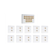 Complete Dolby 10.0 Surround Sound Speaker Wall Plate Kit - Slimline - No Soldering Required