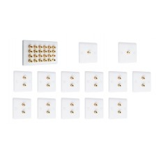 Complete Dolby 11.2 Surround Sound Speaker Wall Plate Kit - Slimline - No Soldering Required