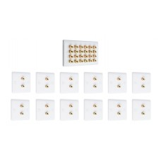 Complete Dolby 12.0 Surround Sound Speaker Wall Plate Kit - Slimline - No Soldering Required