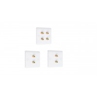 Complete Dolby 2.0 Surround Sound Speaker Wall Plate Kit - Slimline - No Soldering Required