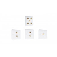 Complete Dolby 2.1 Surround Sound Speaker Wall Plate Kit - Slimline - No Soldering Required