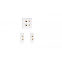 Complete Dolby 2.0 Surround Sound Speaker Wall Plate Kit - Slimline - No Soldering Required