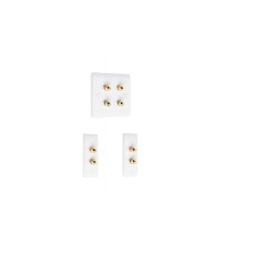 Complete Dolby 2.0 Surround Sound Speaker Wall Plate Kit - Slimline - No Soldering Required
