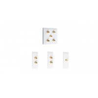 Complete Dolby 2.1 Surround Sound Speaker Wall Plate Kit - Slimline - No Soldering Required