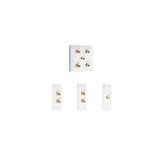 Complete Dolby 2.1 Surround Sound Speaker Wall Plate Kit - Slimline - No Soldering Required
