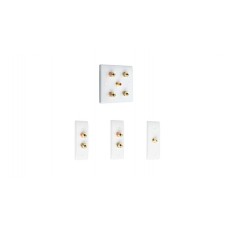 Complete Dolby 2.1 Surround Sound Speaker Wall Plate Kit - Slimline - No Soldering Required