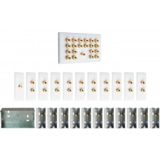 Complete Dolby 10.1 Surround Sound Slimline Speaker Wall Plate Kit + metal back boxes - No Soldering Required