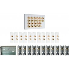 Complete Dolby 11.0 Surround Sound Slimline Speaker Wall Plate Kit + metal back boxes - No Soldering Required
