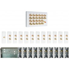 Complete Dolby 11.1 Surround Sound Slimline Speaker Wall Plate Kit + metal back boxes - No Soldering Required