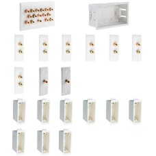 Complete Dolby 7.2 Surround Sound Slimline Speaker Wall Plate Kit + flush dry lining back boxes - No Soldering Required