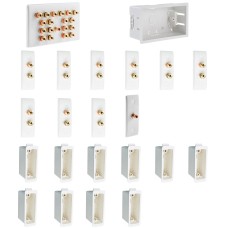 Complete Dolby 9.1 Surround Sound Slimline Speaker Wall Plate Kit + flush dry lining back boxes - No Soldering Required