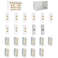 Complete Dolby 9.2 Surround Sound Slimline Speaker Wall Plate Kit + flush dry lining back boxes - No Soldering Required