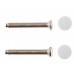 White Satellite F-type Slimline Wall Plate 2 x Nickel plated posts - No Soldering Required