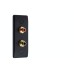 2 RCA Post Audio AV Speaker Wall Plate and Dry Lining Back Box. Architrave. Matt Black Slimline. No Soldering Required.