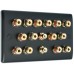 Complete Dolby 7.2 Matt Black Surround Sound Slimline Speaker Wall Plate Kit + metal back boxes - No Soldering Required