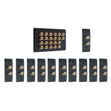 Matt Black 11.0 Surround Sound Audio AV Speaker Wall Face Plate Kit - NON SOLDER