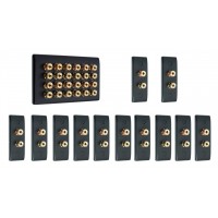 Matt Black 12.0 Surround Sound Audio AV Speaker Wall Face Plate Kit - NON SOLDER