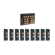 Matt Black 9.0 Surround Sound Audio AV Speaker Wall Face Plate Kit - NON SOLDER