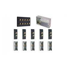 Complete Dolby 5.0 Matt Black Surround Sound Slimline Speaker Wall Plate Kit + metal back boxes - No Soldering Required