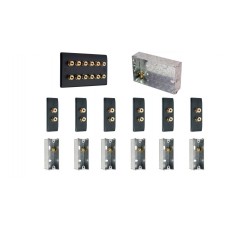 Complete Dolby 6.0 Matt Black Surround Sound Slimline Speaker Wall Plate Kit + metal back boxes - No Soldering Required