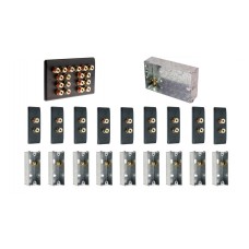 Complete Dolby 9.0 Matt Black Surround Sound Slimline Speaker Wall Plate Kit + metal back boxes - No Soldering Required