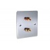 Complete Dolby 12.0 Flat Polished Chrome Surround Sound Speaker Wall Plate Kit - No Soldering Required