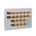 Complete Dolby 10.0 Flat Polished Chrome Surround Sound Speaker Wall Plate Kit - No Soldering Required