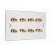 Complete Dolby 4.0 Flat Polished Chrome Surround Sound Speaker Wall Plate Kit - No Soldering Required