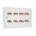 Complete Dolby 4.0 Flat Polished Chrome Surround Sound Speaker Wall Plate Kit - No Soldering Required