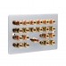 Complete Dolby 10.1 Flat Polished Chrome Surround Sound Speaker Wall Plate Kit - No Soldering Required