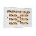 Complete Dolby 9.2 Flat Polished Chrome Surround Sound Speaker Wall Plate Kit - No Soldering Required
