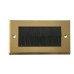 Brush Stripe Cable Entry single 2 Gang Wall Face Plate Outlet - Brass