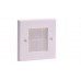 White Brush Stripe Cable Entry single 1 Gang Wall Face Plate Outlet