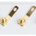 White Slimline 4 Binding Post Speaker Wall Plate - 4 Terminals - Rear Solder tab Connections